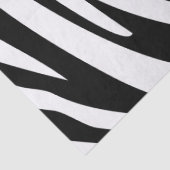 Monogram zwart-wit gestreept zebrapatroon tissuepapier (Detail)