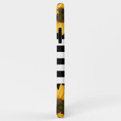 Monogram Zwart Wit Gestreept Zonnebloem Goud Case-Mate iPhone Case (Achterkant/rechts)