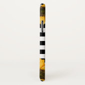 Monogram Zwart Wit Gestreept Zonnebloem Goud Case-Mate iPhone Case (Achterkant / rechts)