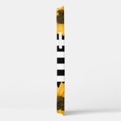 Monogram Zwart Wit Gestreept Zonnebloem Goud Case-Mate iPhone Case (Achterkant / Rechts)