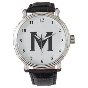 Monogram zwart-wit    horloge