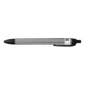 Monogram | Zwart Wit Houndstooth Patroon Inkt Zwarte Inkt Pen (Bodem)