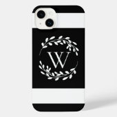 Monogram zwart-wit iPhone hoesje (Achterkant)