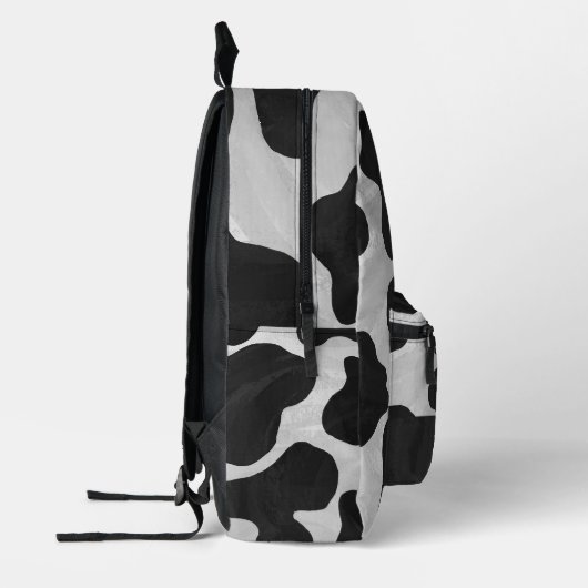 Monogram zwart-wit Koe Bedrukte Rugzak (Links)