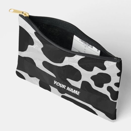 Monogram zwart-wit Koe Etui (Open)