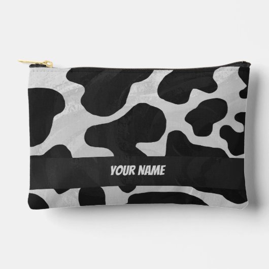 Monogram zwart-wit Koe Etui (Voorkant)