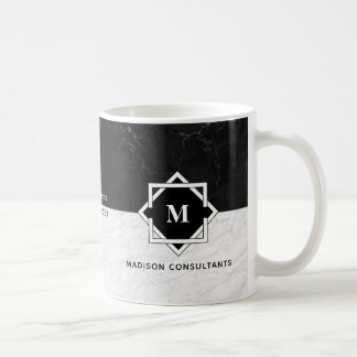 Monogram zwart-wit koffiemok