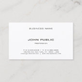 Monogram zwart-wit minimalistische Sjabloon Visitekaartje (Achterkant)