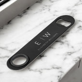 Monogram Zwart Wit Modern Minimalistisch Elegant Speed Flessenopener