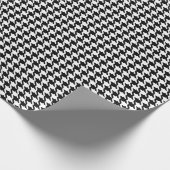 Monogram zwart wit monogram voor het geluidsdiepte cadeaupapier (Hoek)