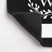 Monogram zwart-wit muismat (Hoek)