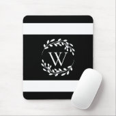 Monogram zwart-wit muismat (Met muis)