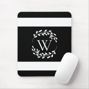 Monogram zwart-wit muismat