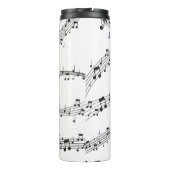 Monogram zwart-wit muzieknotitie thermosbeker (Achterkant)
