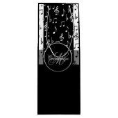 Monogram zwart-wit muziekstrips Wine Bag 4 Wijn Cadeautas (Voorkant)