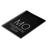 Monogram zwart-wit Notitieboek (Linkerzijde)