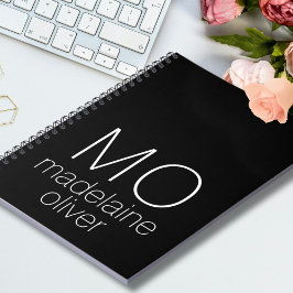 Monogram zwart-wit Notitieboek