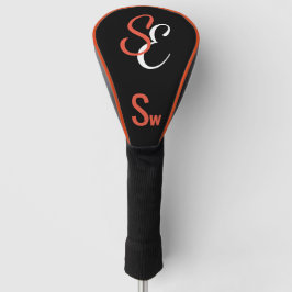 Monogram Zwart wit Oranje Sw Golfheadcover