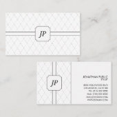 Monogram zwart-wit patroon visitekaartje (Voorkant / Achterkant)