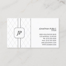 Monogram zwart-wit patroon visitekaartje