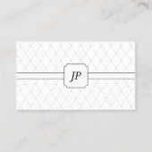 Monogram zwart-wit patroon visitekaartje (Voorkant)