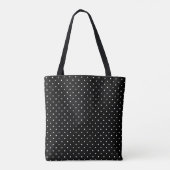 Monogram zwart-wit poka tote bag (Achterkant)