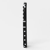 Monogram zwart-wit poladopatroonmonogram splitsen Case-Mate iPhone case (Achterkant/links)