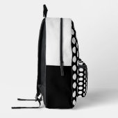 Monogram zwart wit polka stippen bedrukte rugzak (Links)