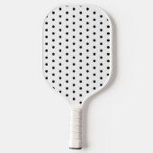 Monogram zwart-wit polkadot  pickleball paddle (Achterkant)