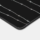 Monogram zwart-wit-prikkeldraad bureaumat (Hoek)