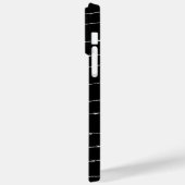 Monogram zwart-wit-prikkeldraad Case-Mate iPhone case (Achterkant / Links)