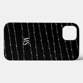 Monogram zwart-wit-prikkeldraad Case-Mate iPhone case (Achterkant (horizontaal))