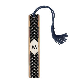 Monogram zwart-wit raster boekenlegger