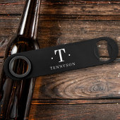 Monogram Zwart Wit Stijlvol Modern Minimalistisch Speed Flessenopener