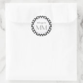 Monogram Zwart-wit Stippen - DIY Labels (Tas)