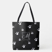 Monogram zwart/wit stootje tote bag (Voorkant)