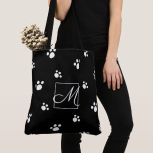 Monogram zwart/wit stootje tote bag