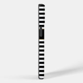 Monogram zwart/wit strepen Case-Mate iPhone case (Achterkant / Rechts)