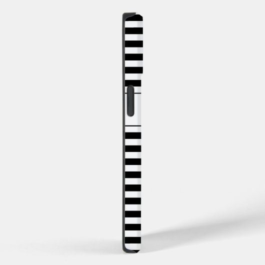 Monogram zwart/wit strepen Case-Mate iPhone case (Achterkant / Rechts)