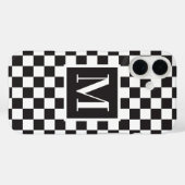 Monogram zwart-wit toetsenbord Case-Mate iPhone case (Achterkant (horizontaal))
