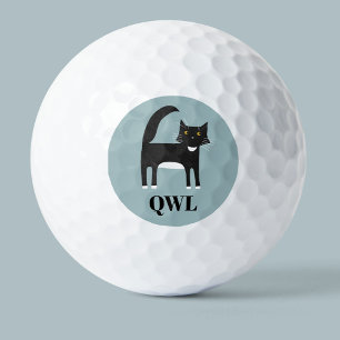Monogram zwart-wit Tuxedo Cat Golfballen