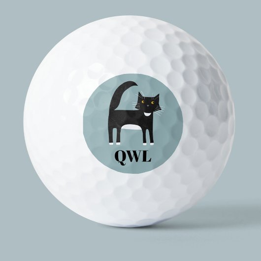 Monogram zwart-wit Tuxedo Cat Golfballen