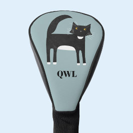 Monogram zwart-wit Tuxedo Cat Golfheadcover