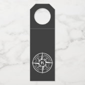 Monogram zwart-wit van het embleem van de ster van flessenhanger (Voorkant)