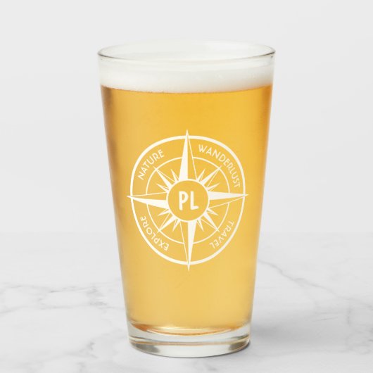 Monogram zwart-wit van het embleem van de ster van glas (Voorkant gevuld)