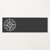 Monogram zwart-wit van het embleem van de ster van yogamat (Voorkant (horizontaal))