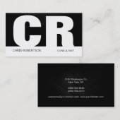 Monogram Zwart wit Visitekaartje (Voorkant / Achterkant)