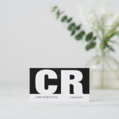 Monogram Zwart wit Visitekaartje (Staand voorkant)