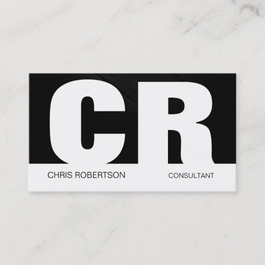 Monogram Zwart wit Visitekaartje (Voorkant)