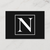 Monogram zwart-wit visitekaartje (Voorkant)